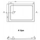 1100x750mm Rectangle Shower Tray Center/Size Waste